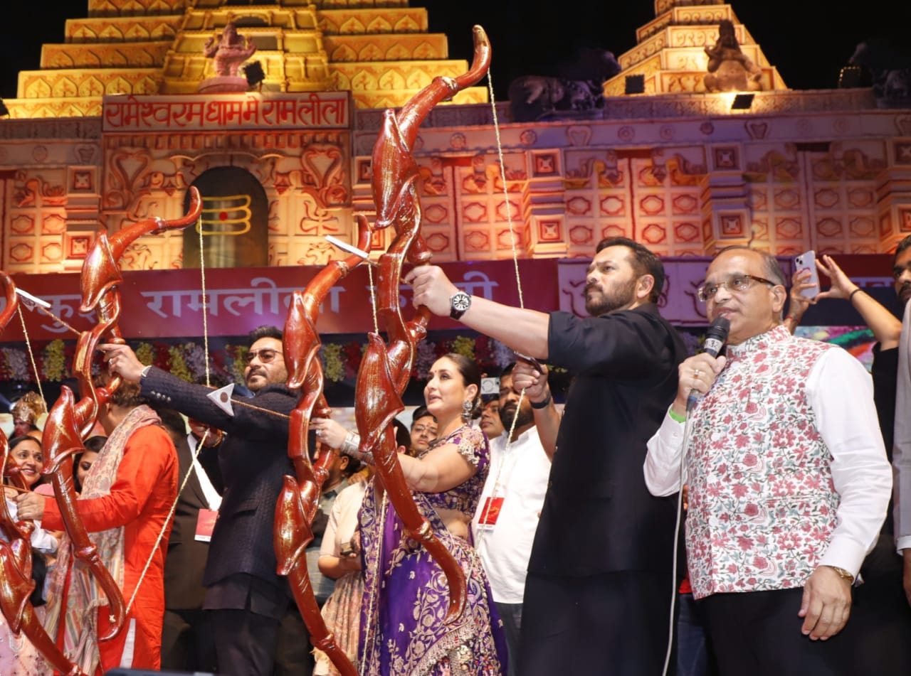 Ajay Devgn, Rohit Shetty, and Kareena Kapoor Khan, Perform Ravan Dahan at Lav Kush Ramlila in Delhi