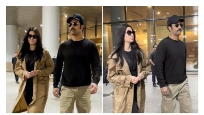 Katrina Kaif And Vicky Kaushal Airport Look