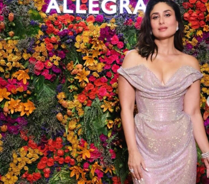 Kareena Kapoor Khan's Bulgari Look, An Off-Shoulder Silver Corset Gown