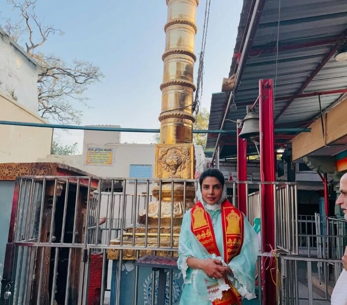 Priyanka Chopra Offers Prayers At Chilkur Balaji Temple