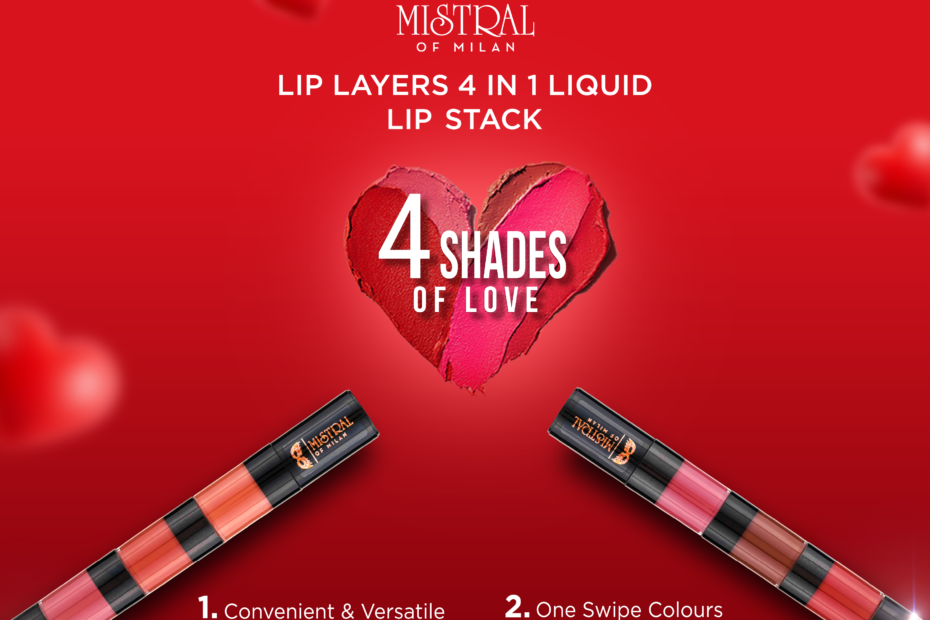 Vestige’s Mistral of Milan Unveils Lip Layers 4 IN 1 Liquid Lip Stack