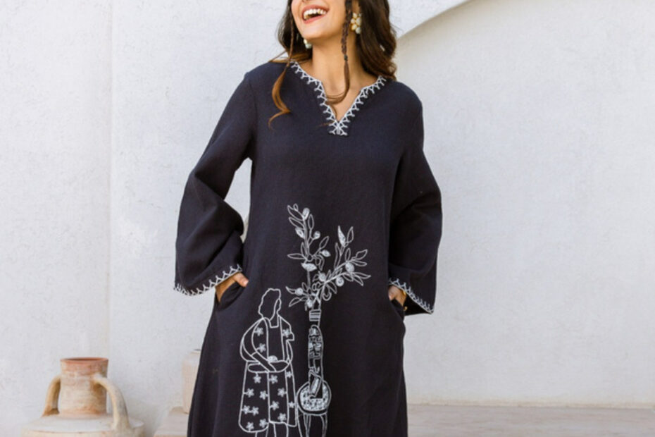 Chic and Comfortable: Why the Story Embroidery Waffle Dress from Aadews Stands Out