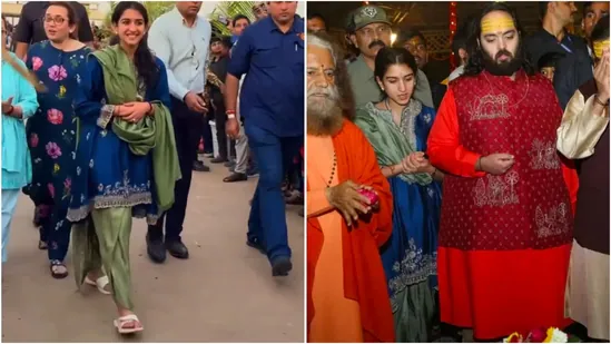 Radhika Merchant Stuns in ₹1 lakh Blue And Green Suit At Mahakumbh In Prayagraj