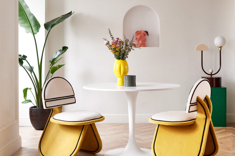 The Meco Chair by Portofino Gallery: Where Japanese Elegance Takes a Joyride with Pop-Furniture Playfulness