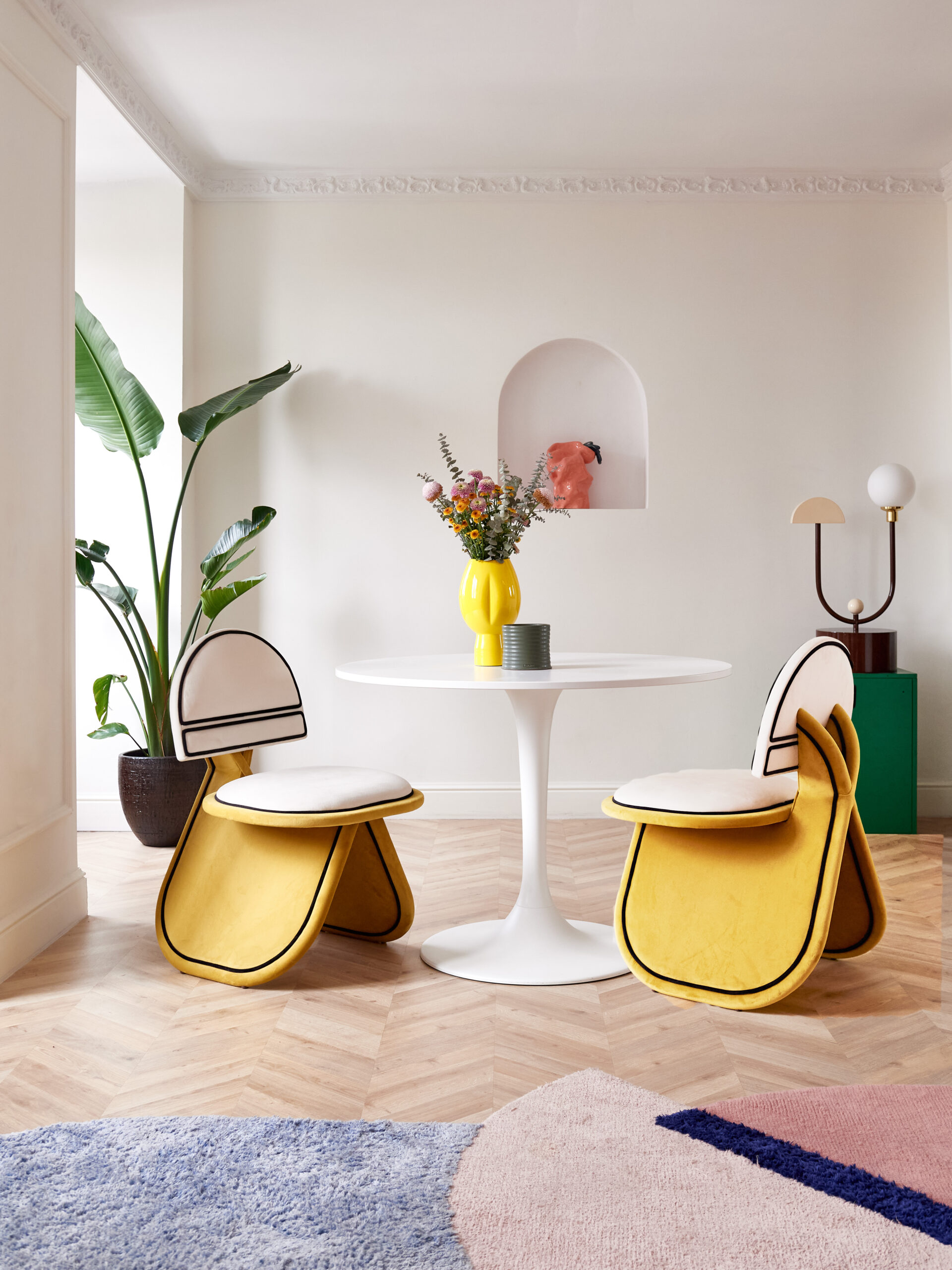 The Meco Chair by Portofino Gallery: Where Japanese Elegance Takes a Joyride with Pop-Furniture Playfulness