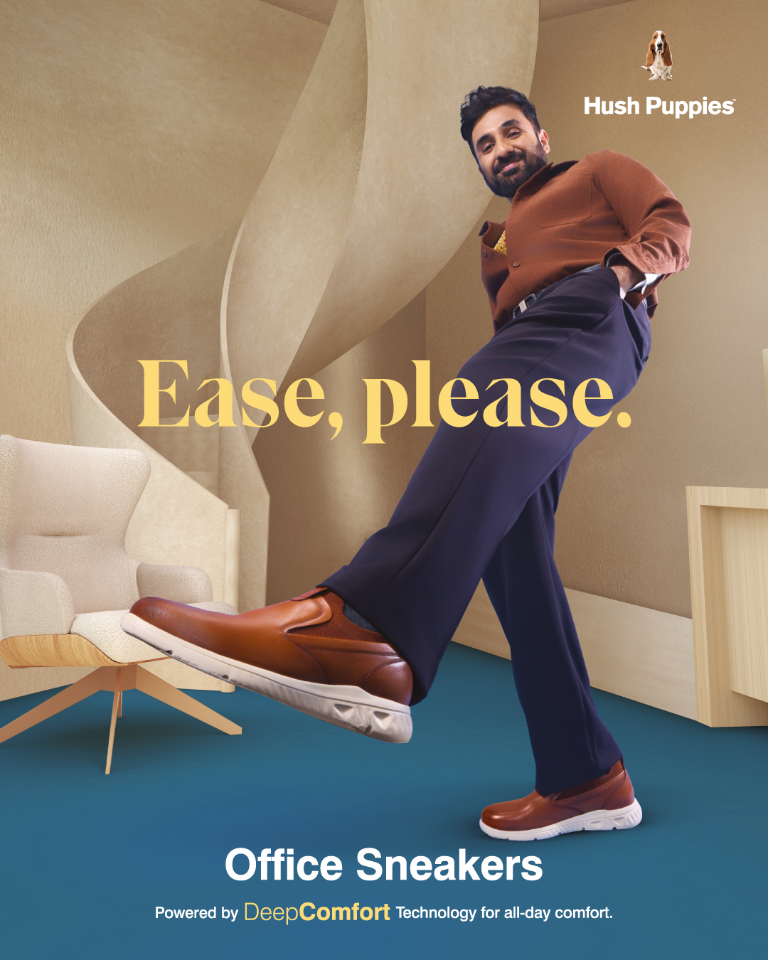 Hush Puppies introduces ‘Ease Please’ Campaign featuring Vir Das, Redefining Workwear with Office Sneakers for Ultimate Comfort